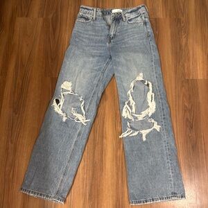 Vervet Wide Leg Distressed Jean